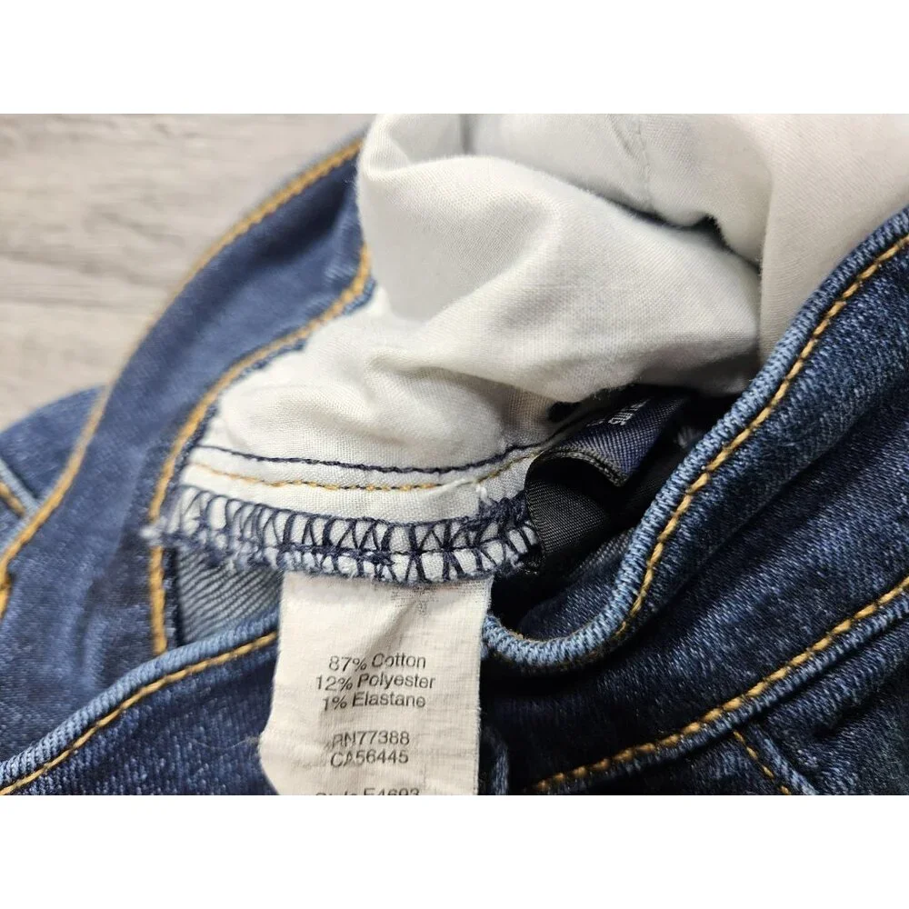 J.Crew Jeans Womens 25 Blue Dark Wash Stretch Mid Rise Skinny Denim Casual - Picture 5 of 10